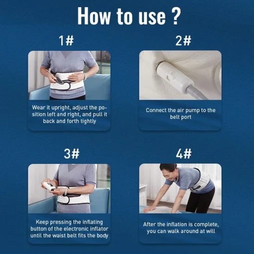 Wear Spinal Decompression Belt inn 4 easy steps