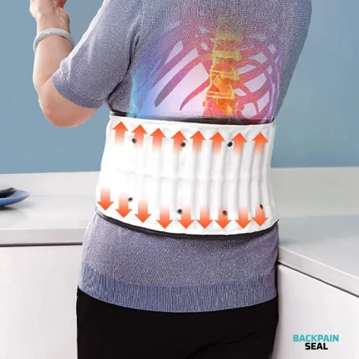 Lumbar decompression belt in action